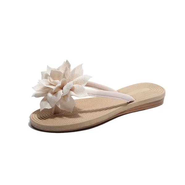 Flower Summer Flip Flops Shoes Beach Casual Sandal Slippers for Girls