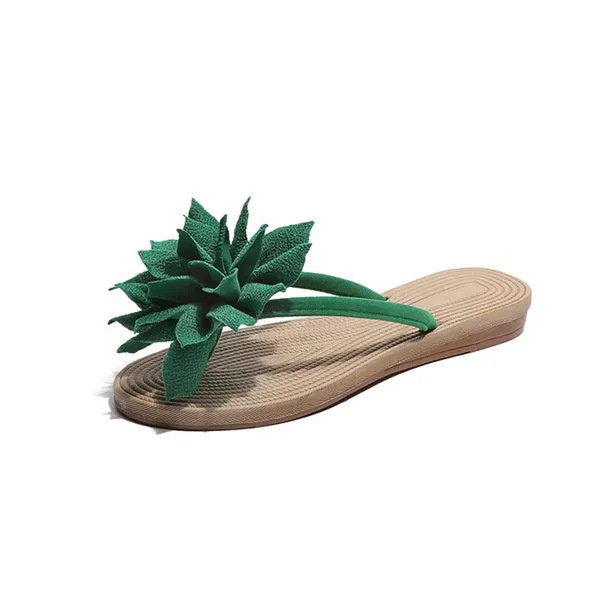 Flower Summer Flip Flops Shoes Beach Casual Sandal Slippers for Girls