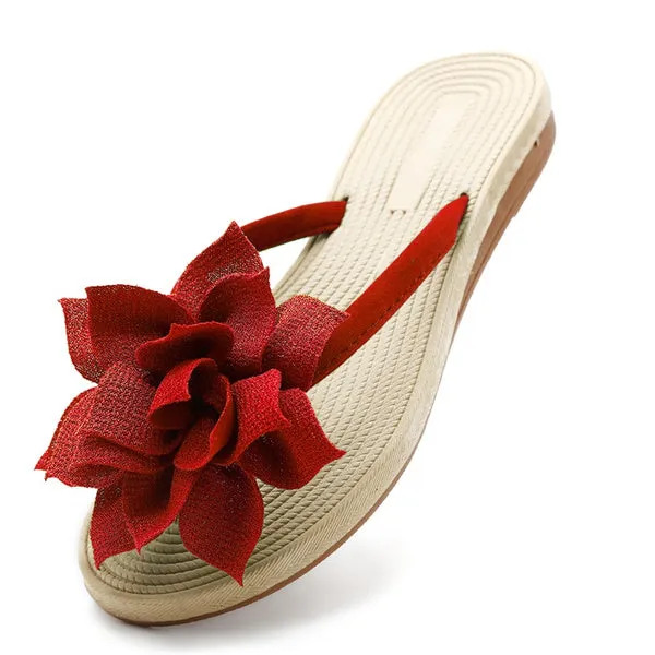 Flower Summer Flip Flops Shoes Beach Casual Sandal Slippers for Girls