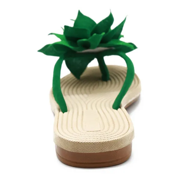 Flower Summer Flip Flops Shoes Beach Casual Sandal Slippers for Girls