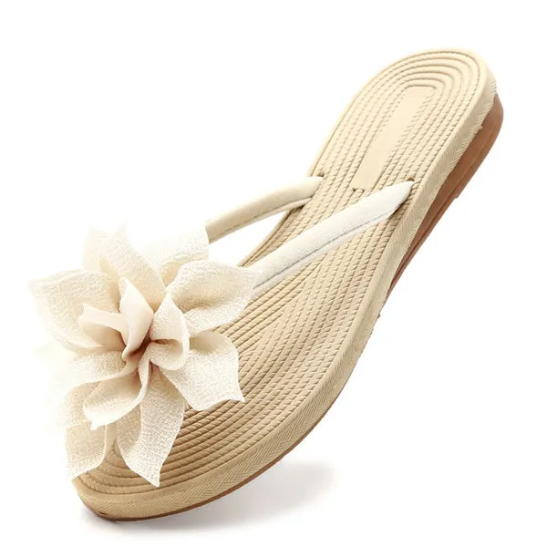 Flower Summer Flip Flops Shoes Beach Casual Sandal Slippers for Girls
