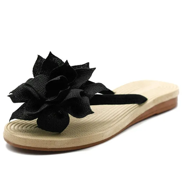 Flower Summer Flip Flops Shoes Beach Casual Sandal Slippers for Girls