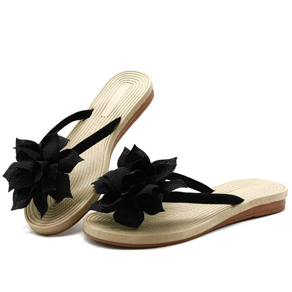 Flower Summer Flip Flops Shoes Beach Casual Sandal Slippers for Girls