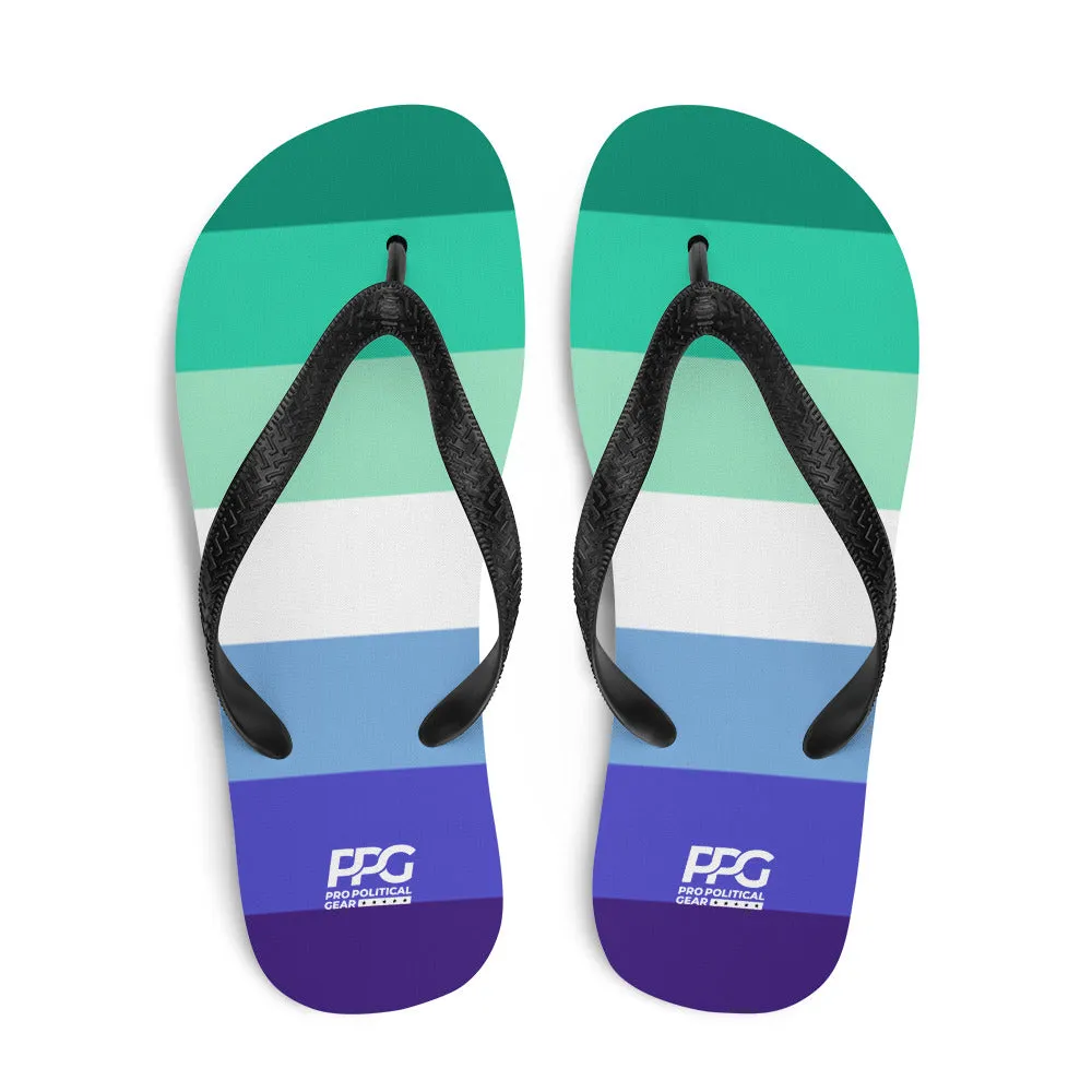 Gay Men Flag Flip-Flops
