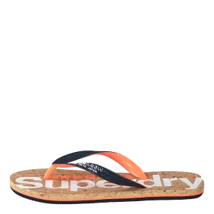 Glitter Cork Flip Flop Dk Navy/optic White