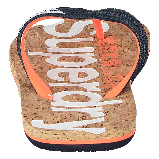 Glitter Cork Flip Flop Dk Navy/optic White
