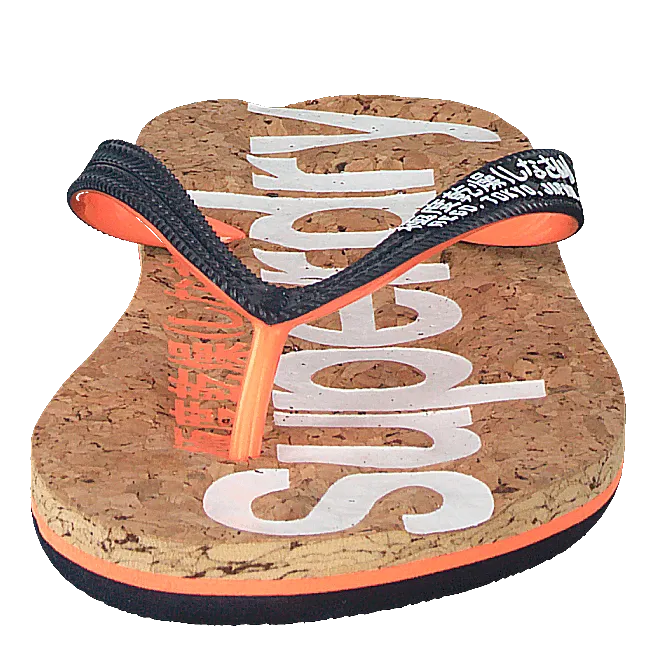 Glitter Cork Flip Flop Dk Navy/optic White
