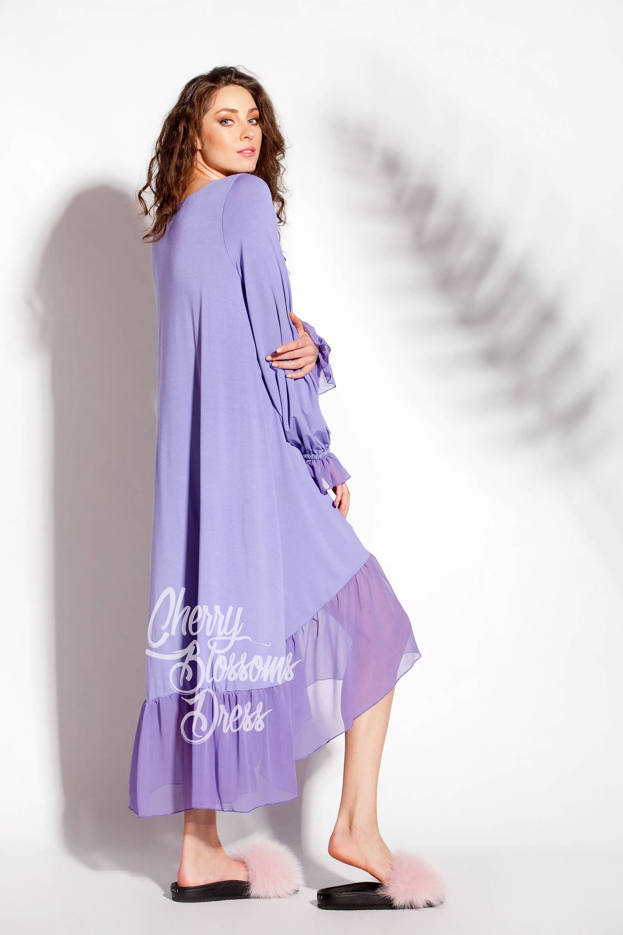 Grey Maxi dress/ Grey bridesmaid dress/ Plus size dress/ Summer dress/ Maxi dress with sleeves/ Maxi dress summer/ Long sleeve dress/022.172