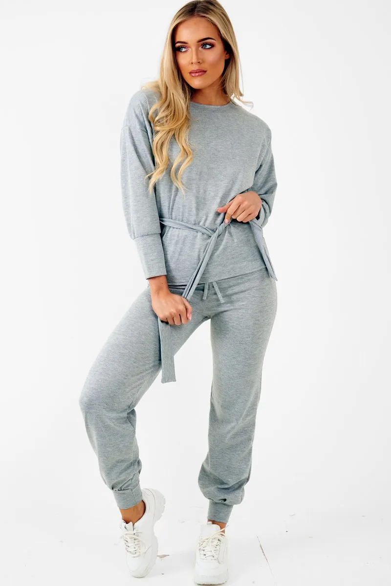Grey Tie at Waist Tracksuit - Sammie