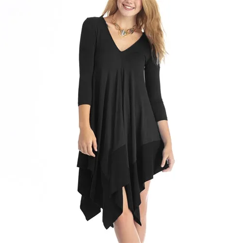 Handkerchief Long Sleeve Dress