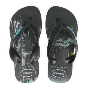 Havianas Kids Max Heroes Batman Black Flip Flops Thongs Size EU 25/26 - US 9