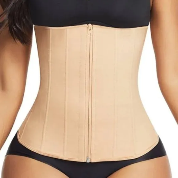 High Compression Zipper Waistband 9 Rods for Women's Body Shaping