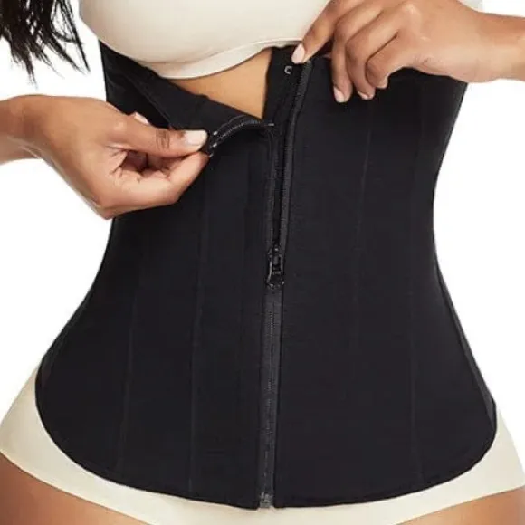 High Compression Zipper Waistband 9 Rods for Women's Body Shaping