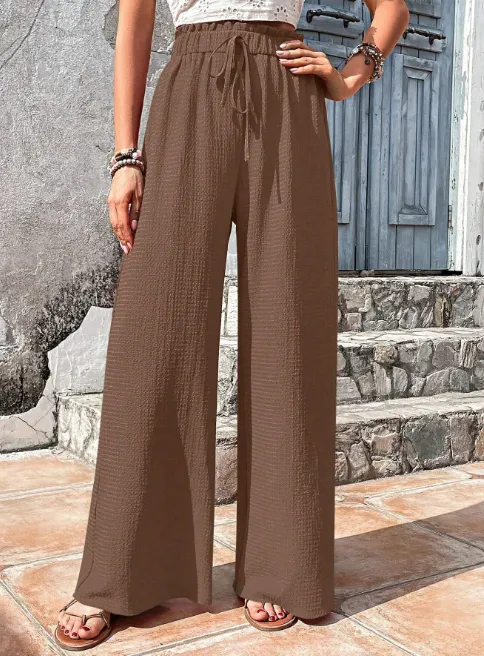 High-Waisted Wide-Leg Pants | Lightweight and Flowing | Elegant and Comfortable