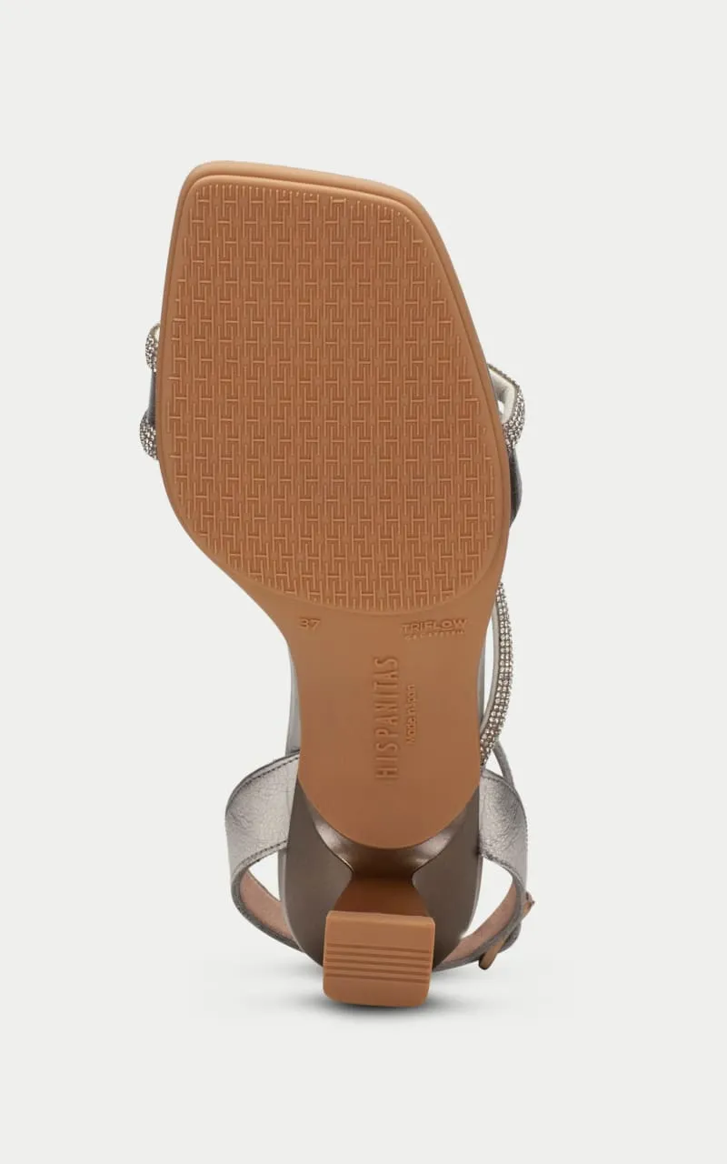 Hispanitas- Menorca Heeled Sandal in Silver