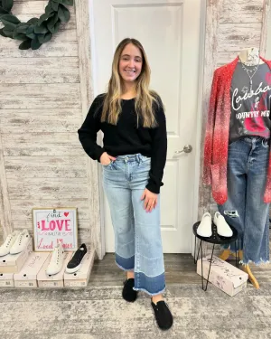 Hw Release Hem Crop Wide Leg