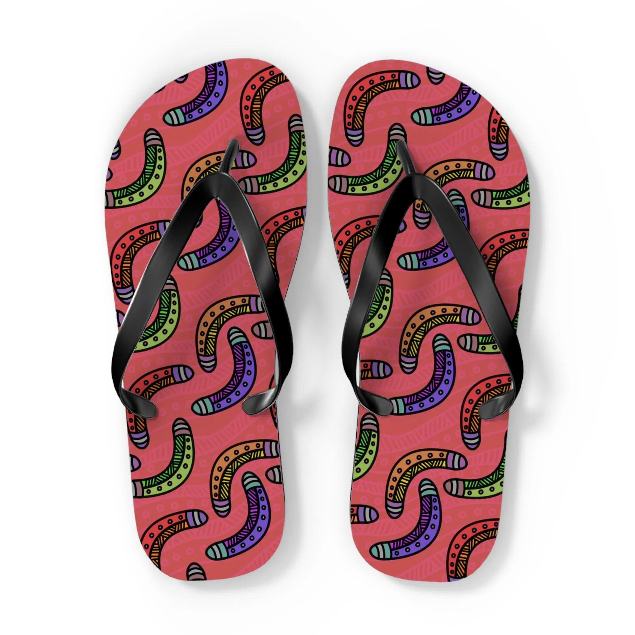 I Love Indigenous | Comfortable Flip Flops | Unisex | Red