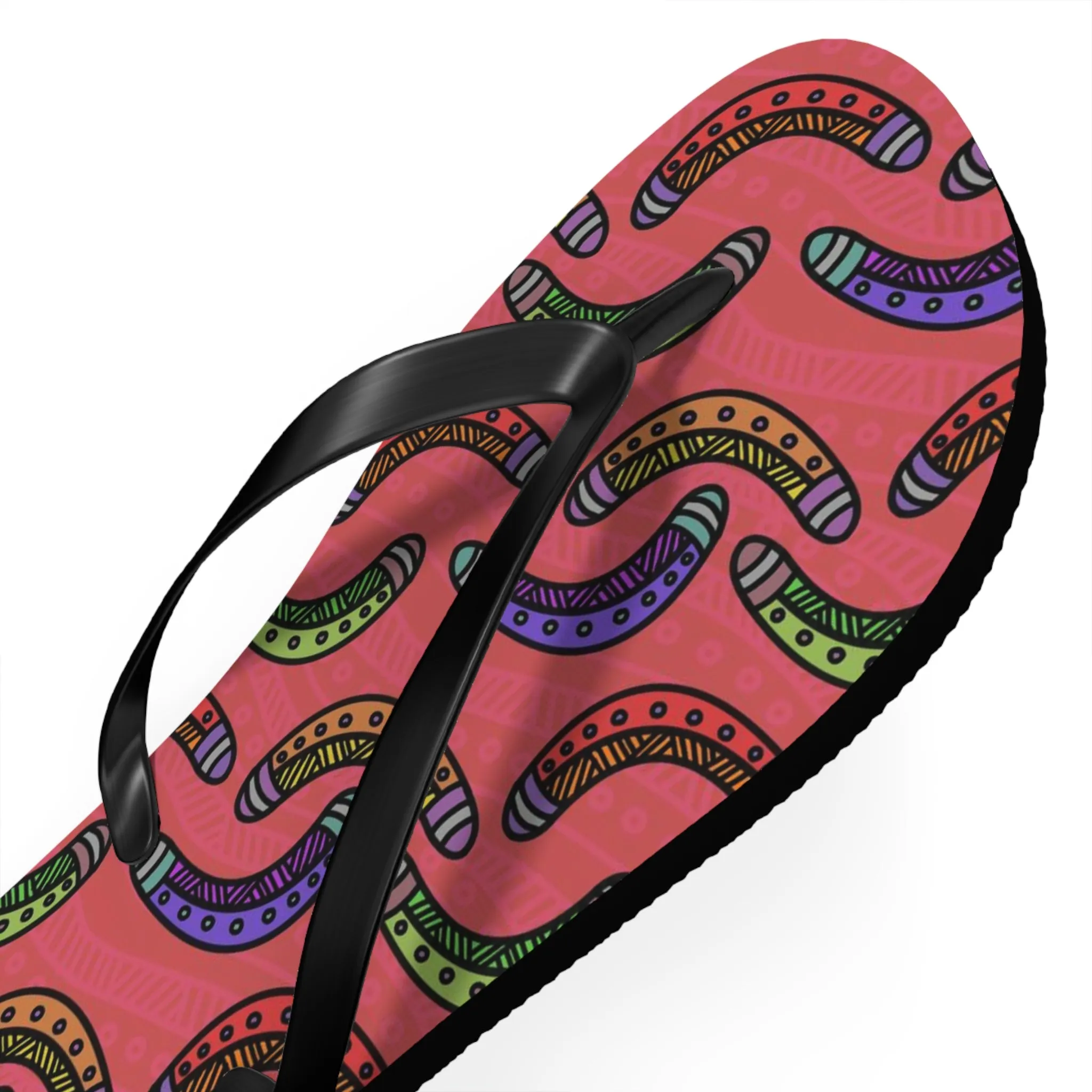 I Love Indigenous | Comfortable Flip Flops | Unisex | Red