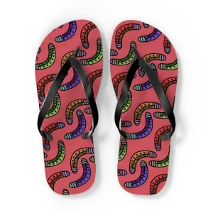 I Love Indigenous | Comfortable Flip Flops | Unisex | Red