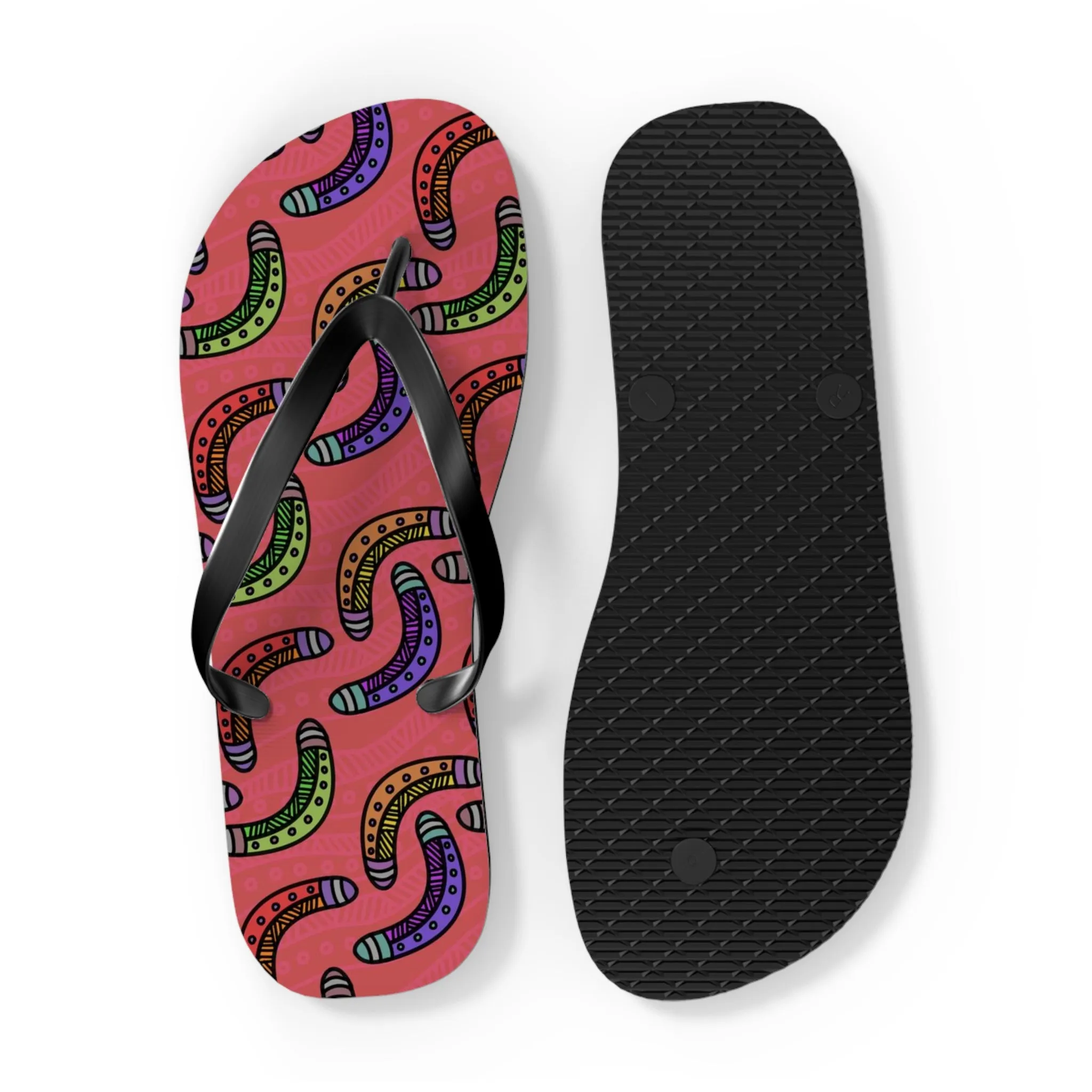 I Love Indigenous | Comfortable Flip Flops | Unisex | Red