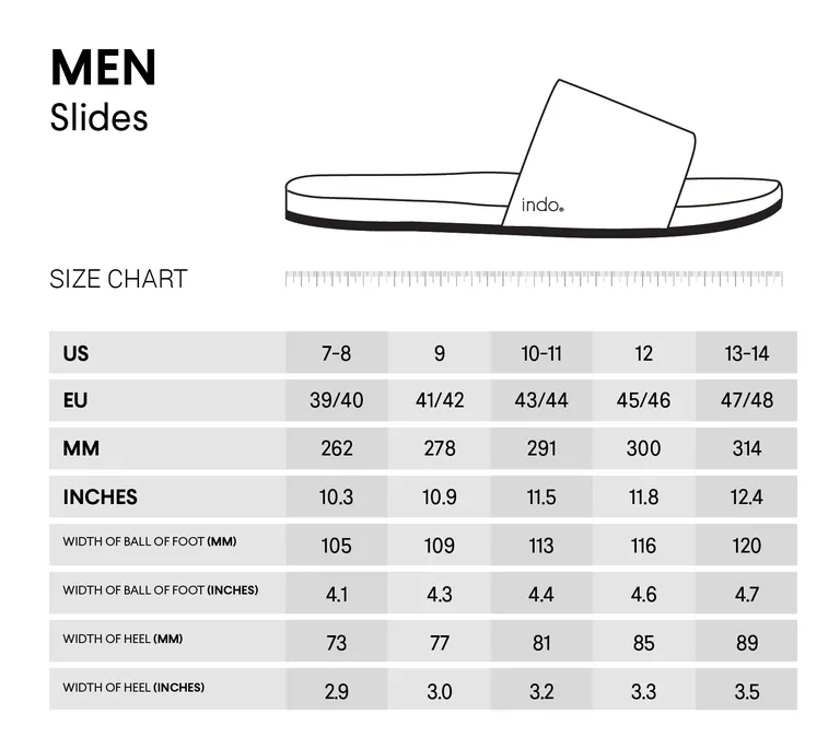 INDOSOLE ESSENTLS MENS SLIDE SANDALS - BLACK
