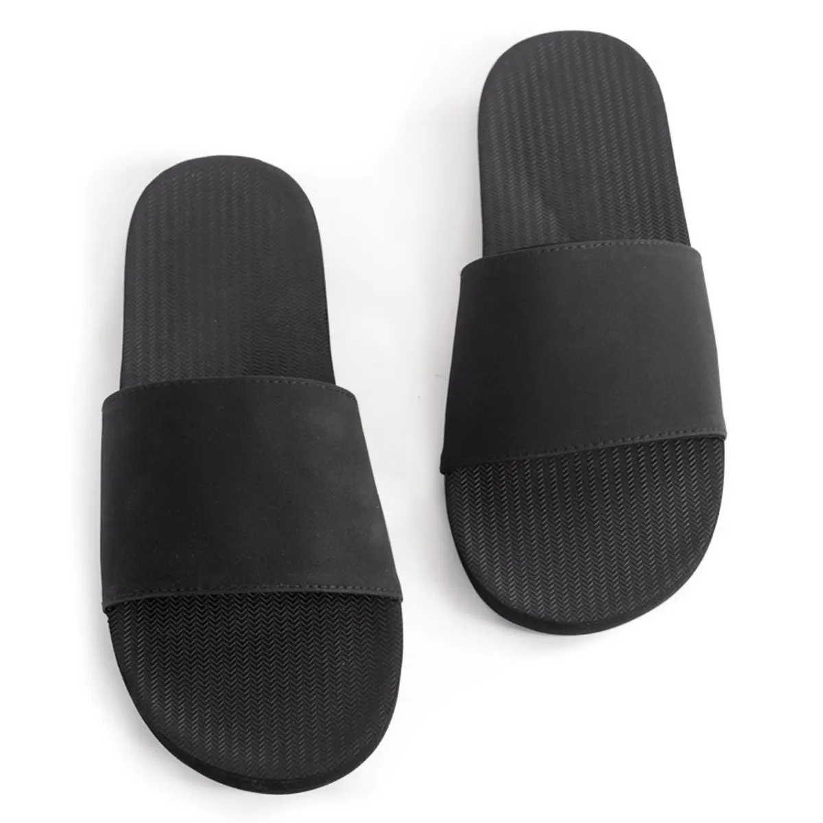 INDOSOLE ESSENTLS MENS SLIDE SANDALS - BLACK