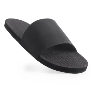 INDOSOLE ESSENTLS MENS SLIDE SANDALS - BLACK