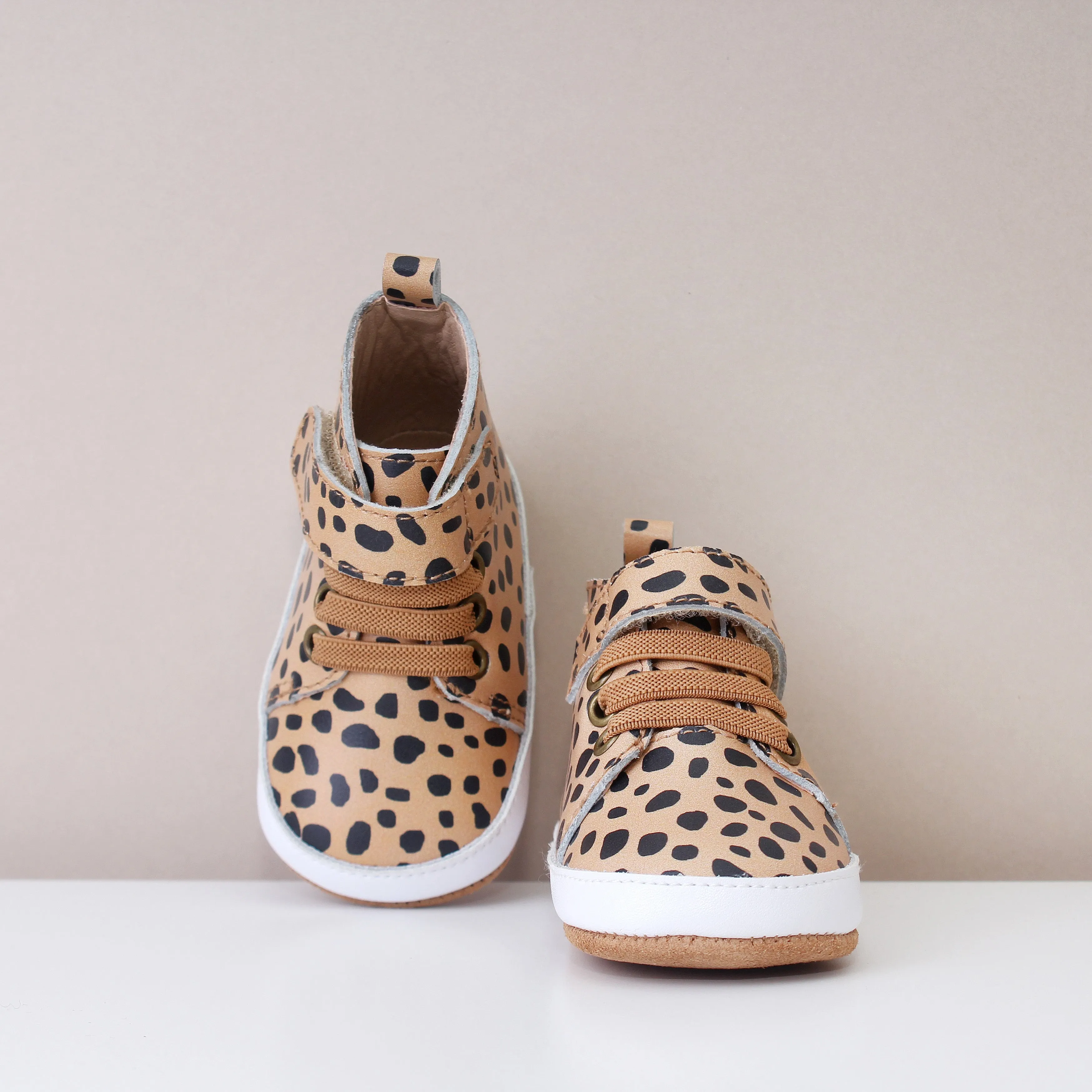 Jagger Tan Animal Print Unisex Trainers