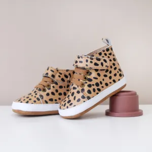 Jagger Tan Animal Print Unisex Trainers