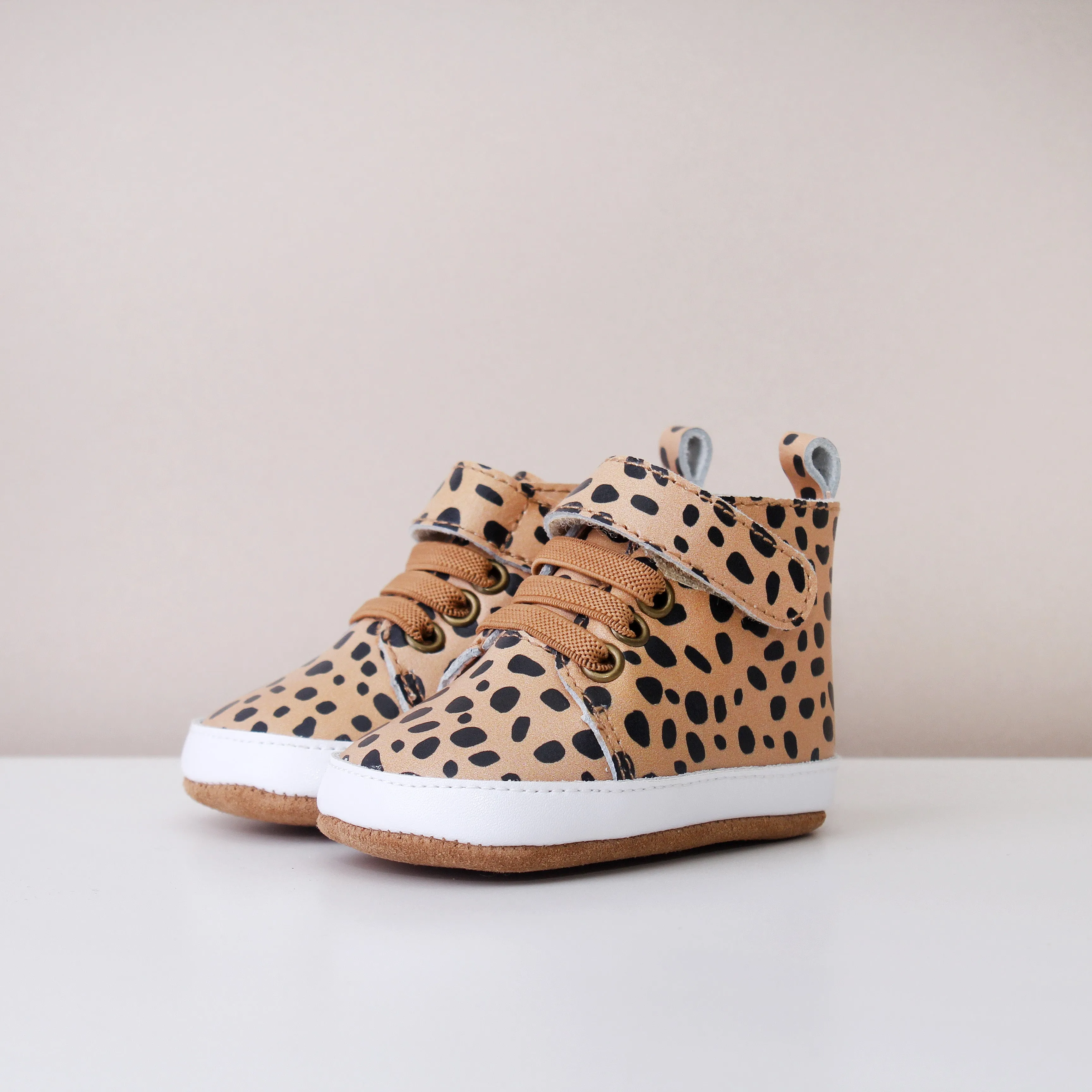 Jagger Tan Animal Print Unisex Trainers