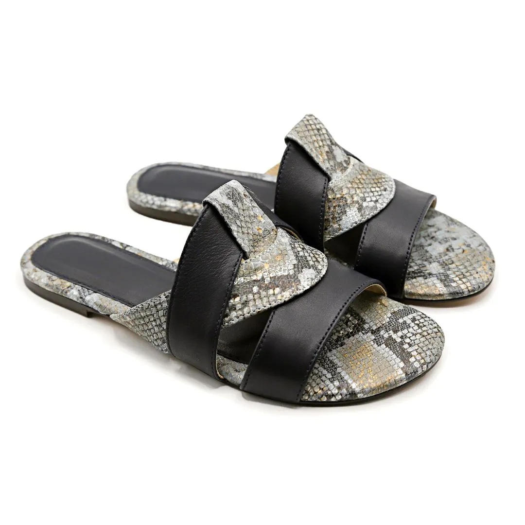 JAMs Cross - Blue - Snake Pattern Slides