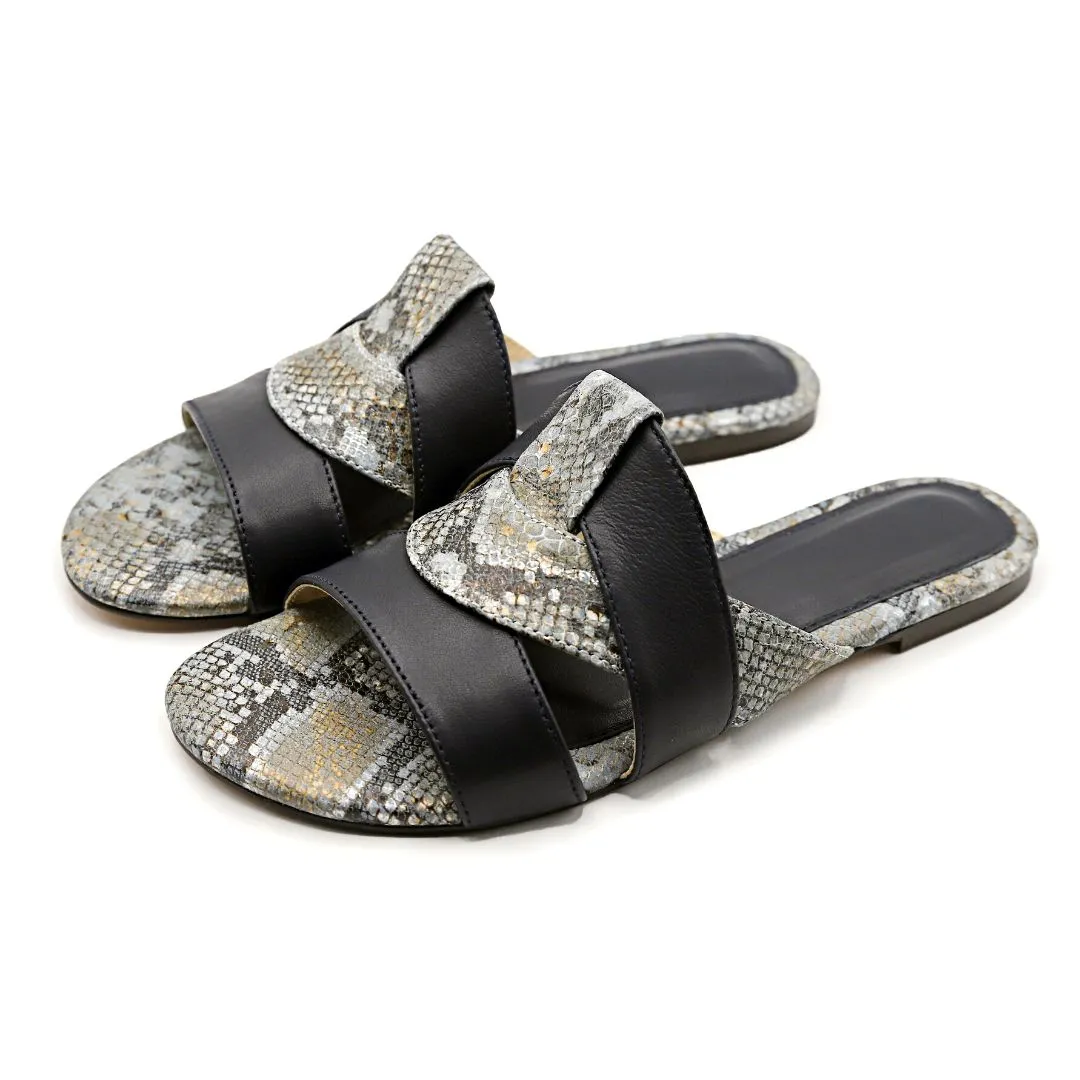 JAMs Cross - Blue - Snake Pattern Slides