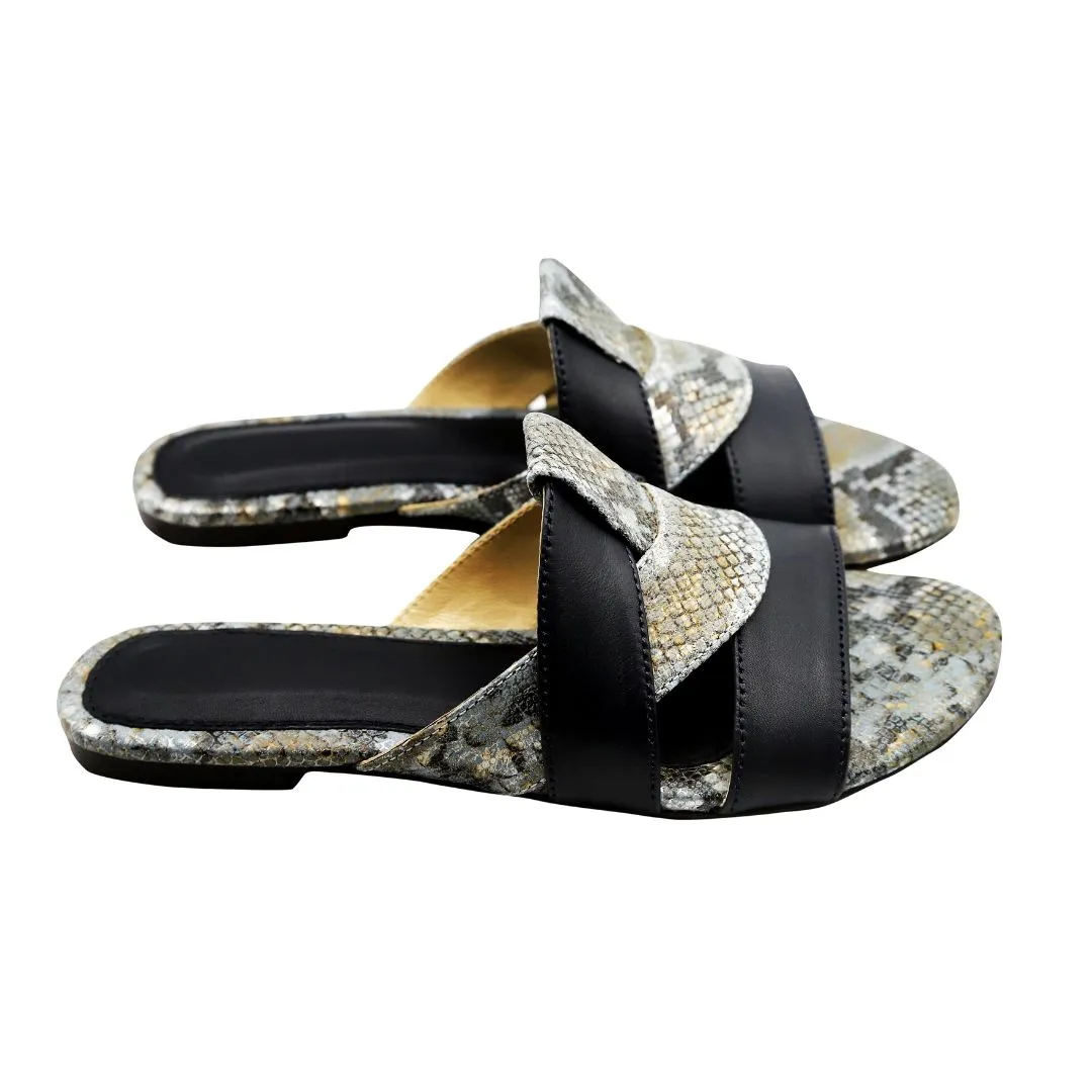 JAMs Cross - Blue - Snake Pattern Slides