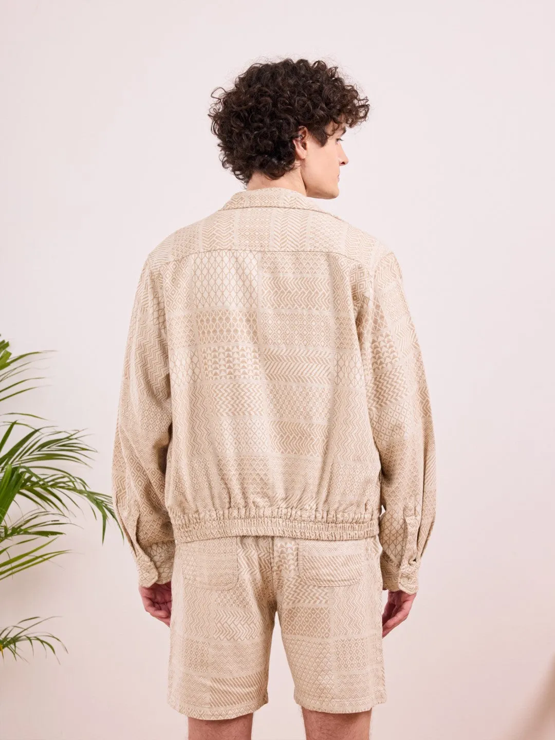 Khaki Textured Jacket