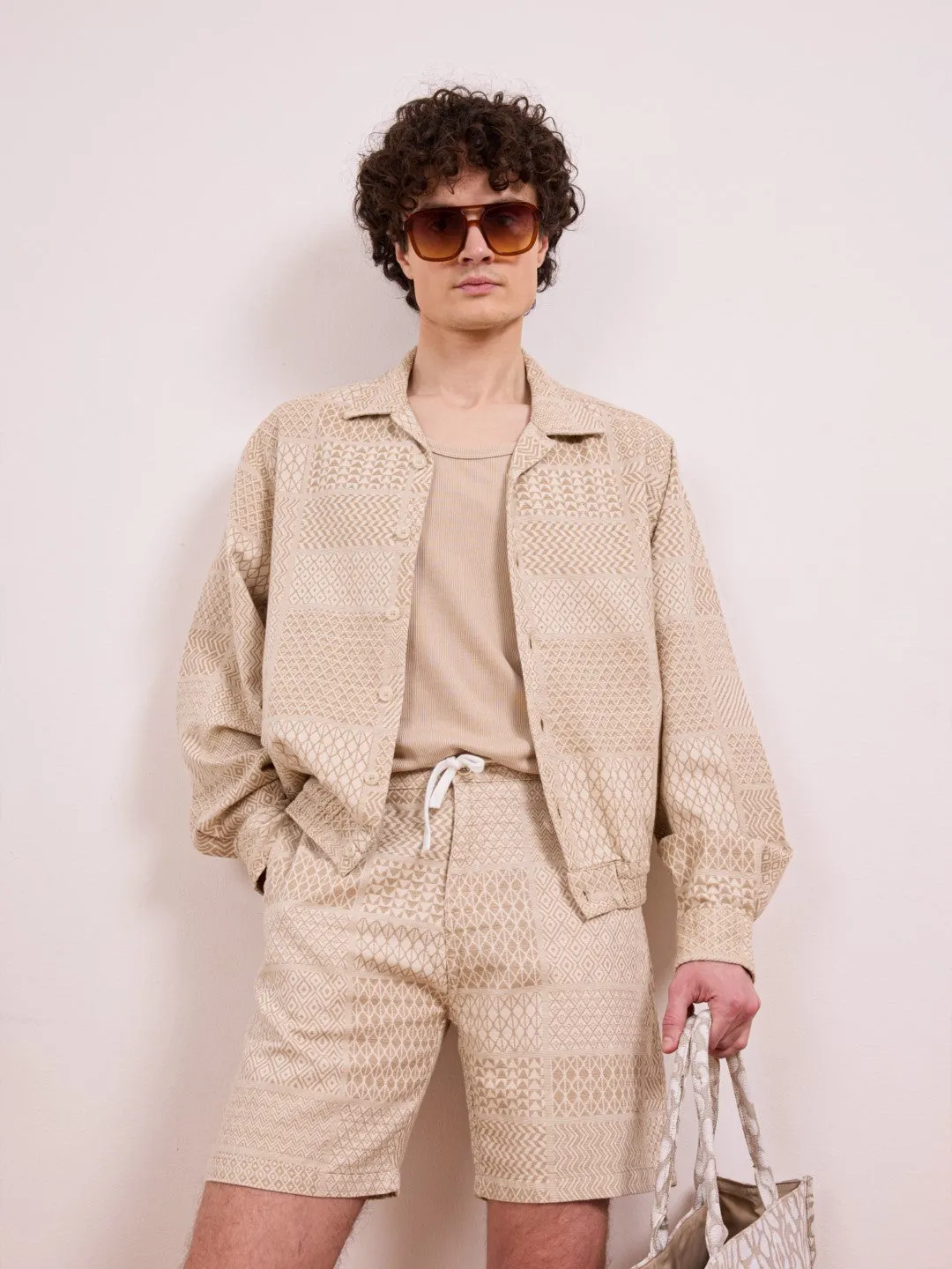 Khaki Textured Jacket