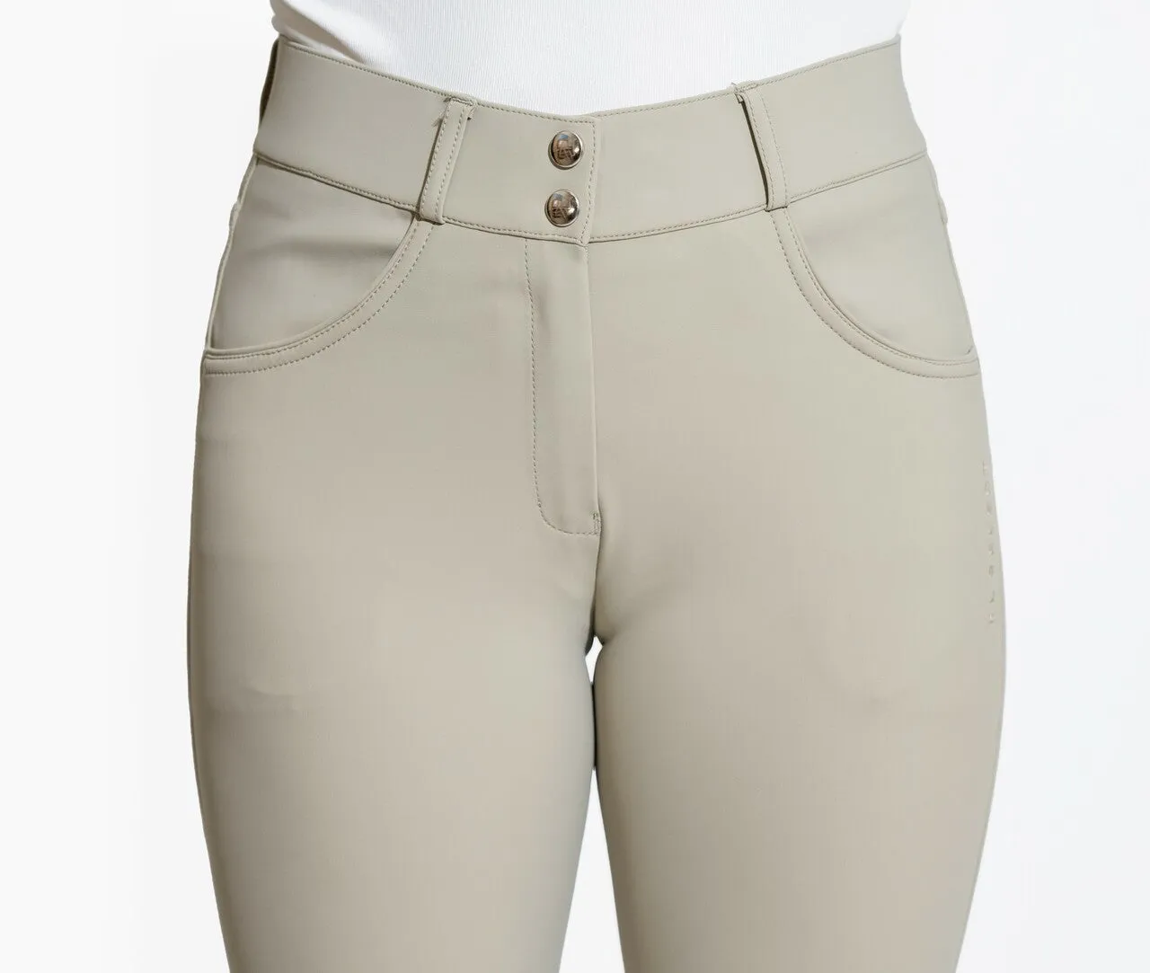 KL Select Gabrielle Knee Patch Breech - Beige
