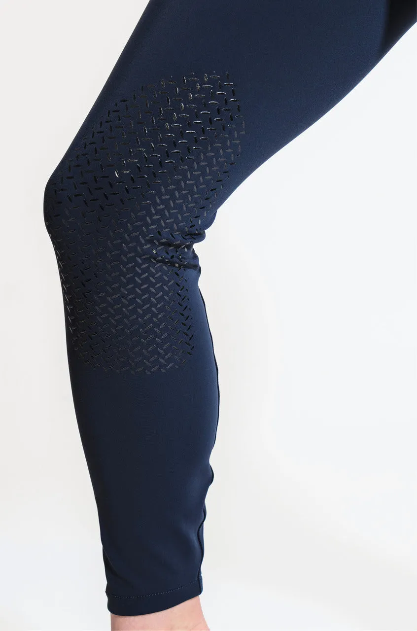 KL Select Gabrielle Knee Patch Breech - Navy/Black