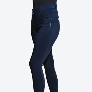 KL Select Gabrielle Knee Patch Breech - Navy/Black