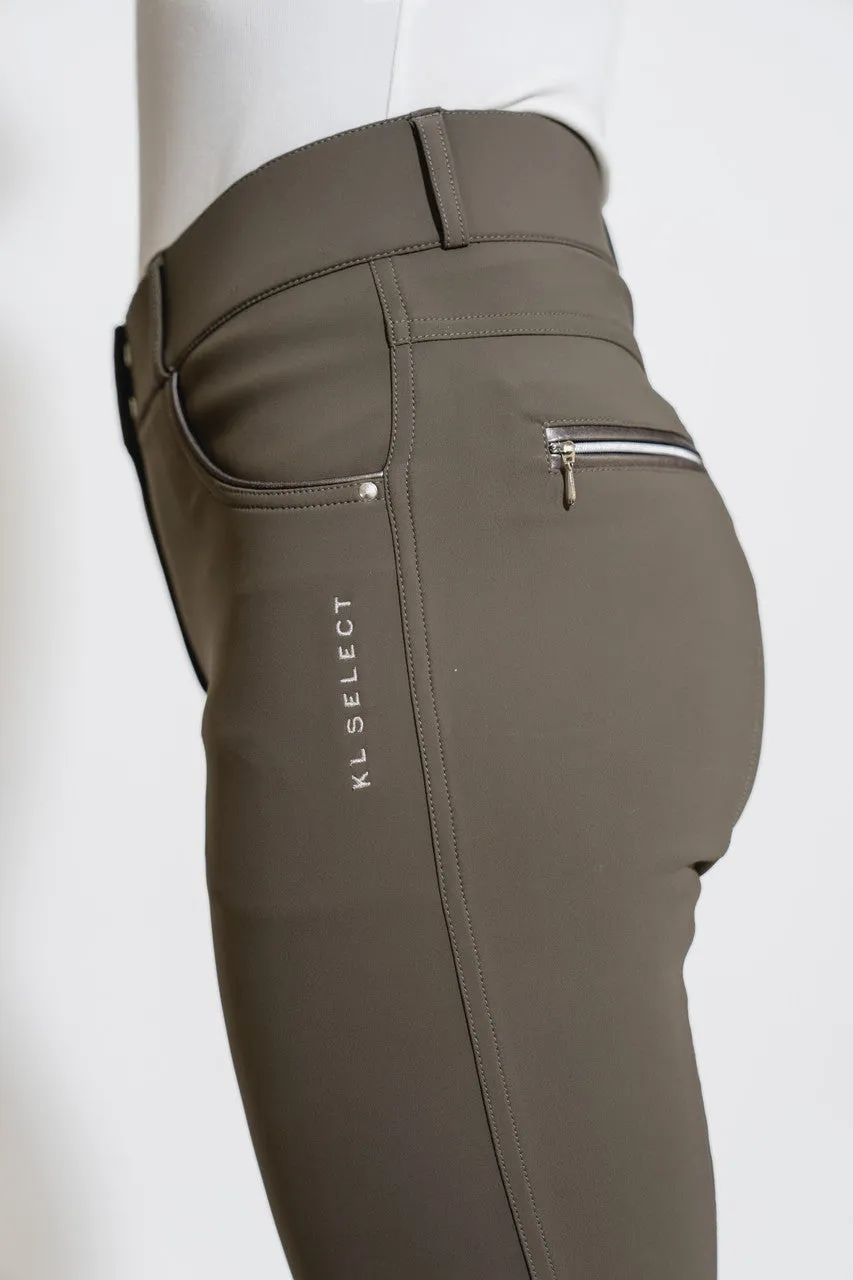 KL Select Gabrielle Knee Patch Breech - Truffle/Copper