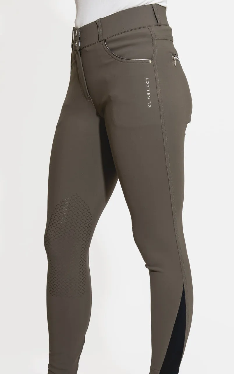 KL Select Gabrielle Knee Patch Breech - Truffle/Copper