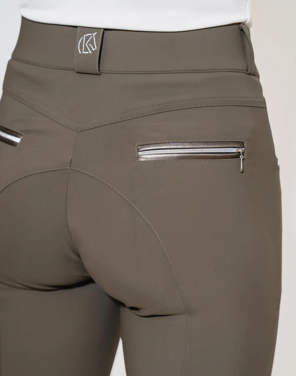 KL Select Gabrielle Knee Patch Breech - Truffle/Copper