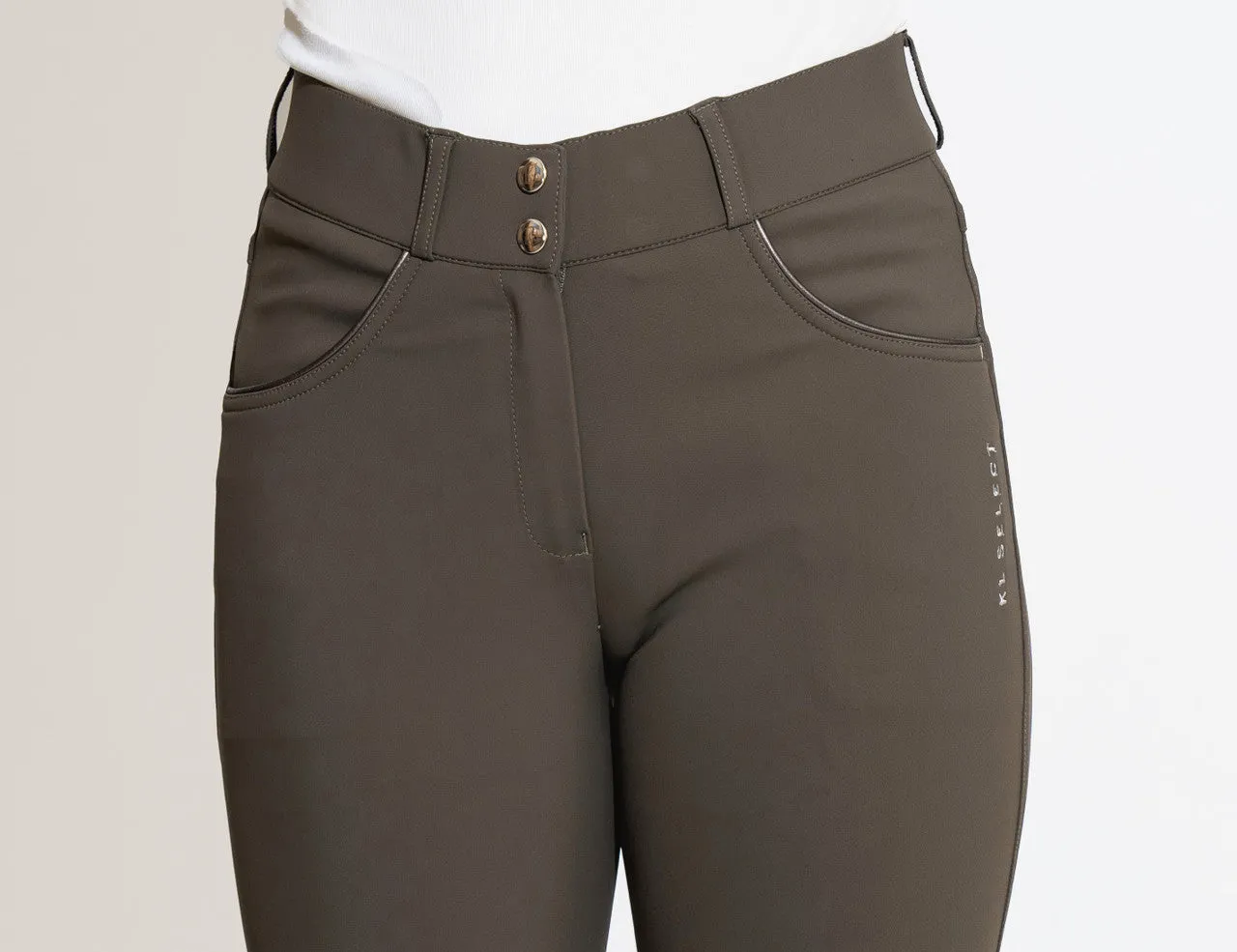 KL Select Gabrielle Knee Patch Breech - Truffle/Copper