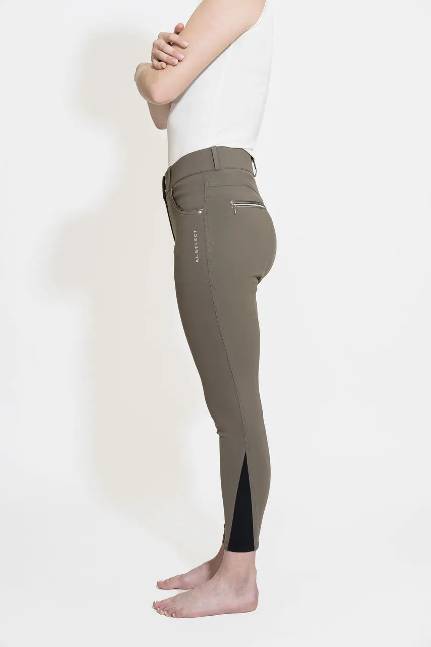 KL Select Gabrielle Knee Patch Breech - Truffle/Copper