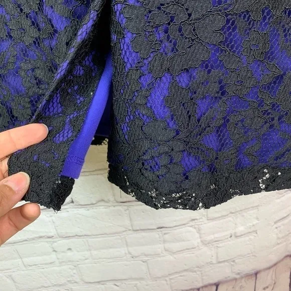 𝅺KOHL’S Simply Vera Blue/Purple &amp; Black Lace Dress 2P
