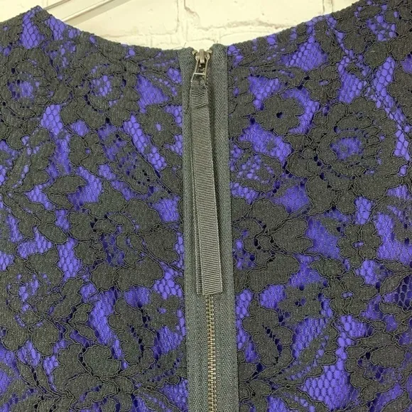 𝅺KOHL’S Simply Vera Blue/Purple &amp; Black Lace Dress 2P