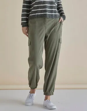 Lacey Lyocell Cargo Jogger - Khaki