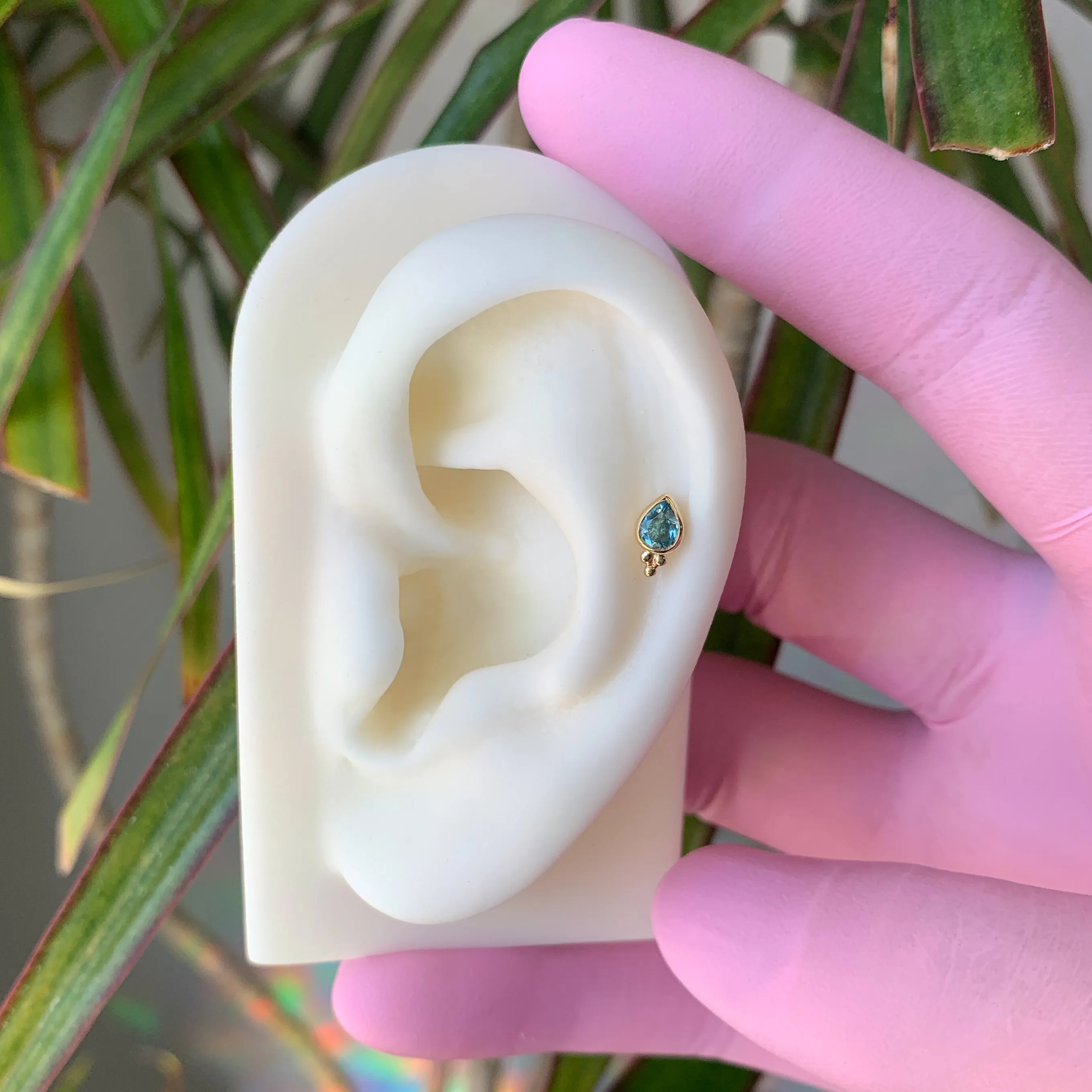 Lex with Light Blue Topaz Threadless End