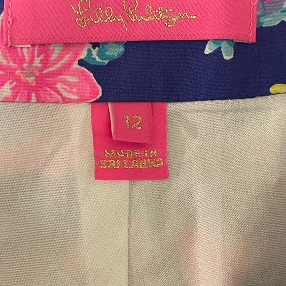 LILLY PULITZER Izzy Corsica Pink/Blue Toucan Party Skirt SZ 12 NWOT