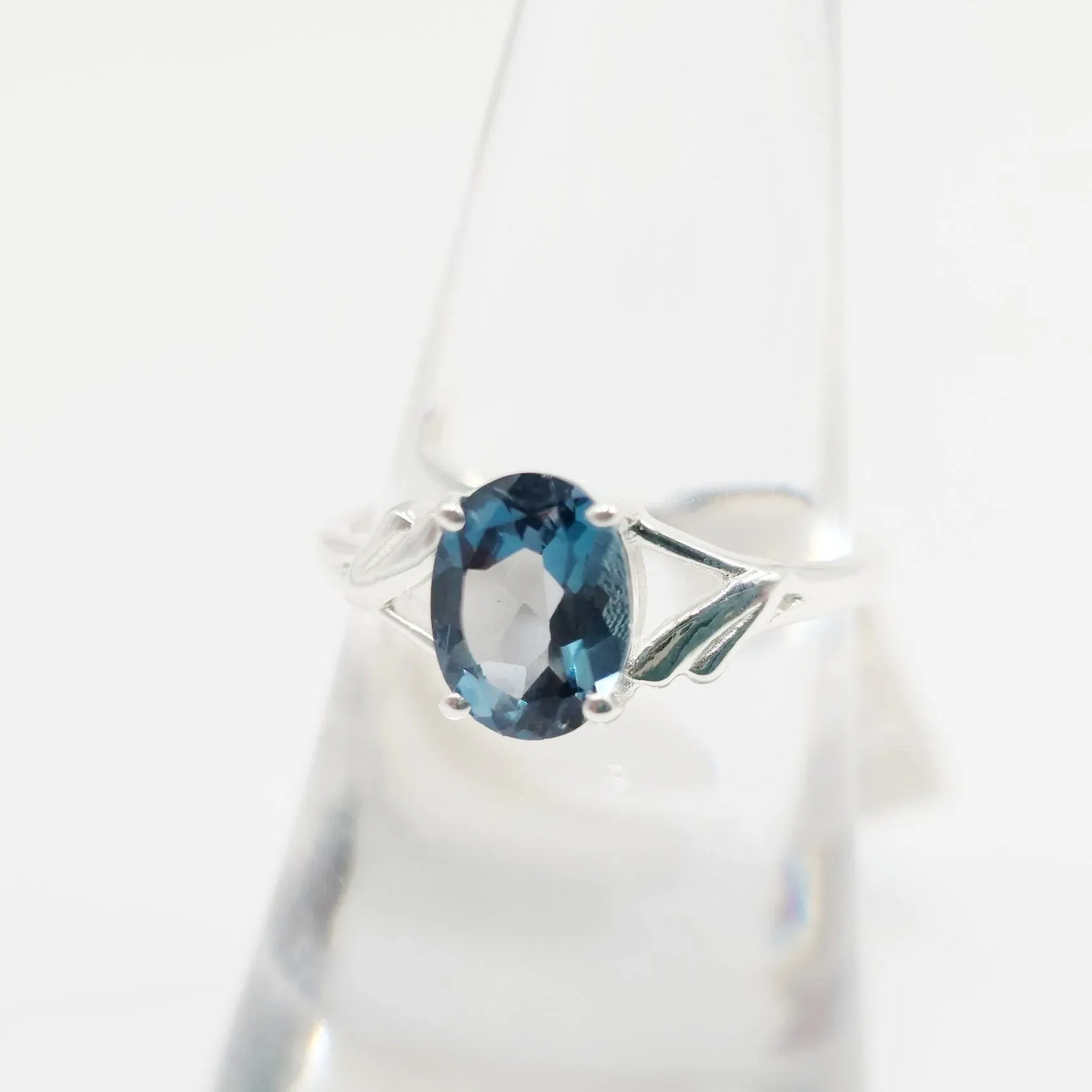 London Blue Topaz Ring 1.25ct Sterling Silver Solitaire