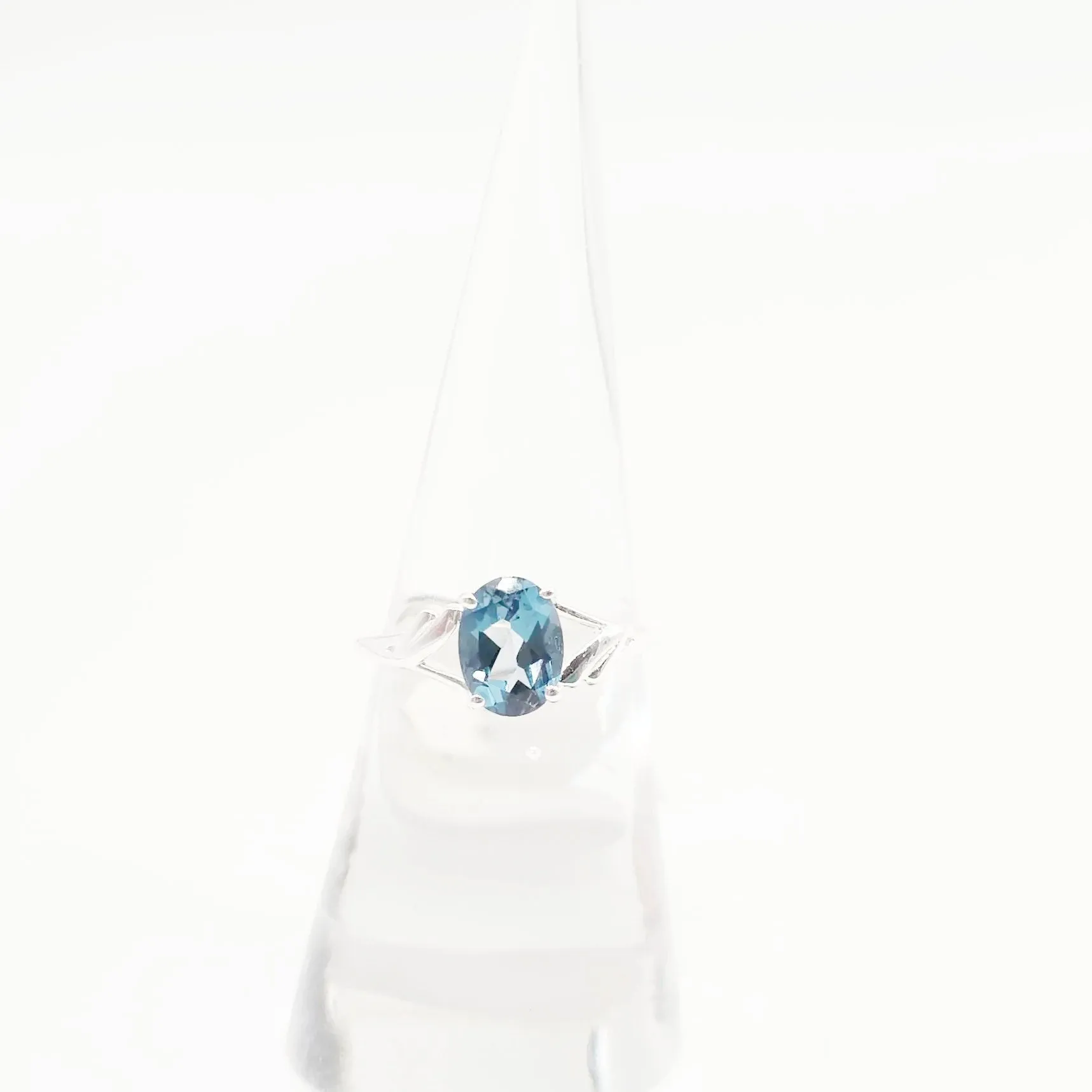 London Blue Topaz Ring 1.25ct Sterling Silver Solitaire